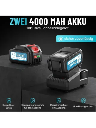 Llave de Impacto 650 Nm con 2 Baterías