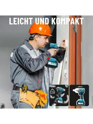 Llave de Impacto 650 Nm con 2 Baterías