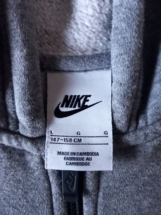 Sudadera Nike gris básica - Talla L niño(147-158)