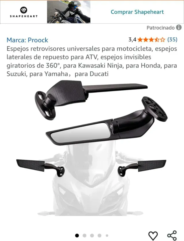 Espejos Retrovisores Moto Universales