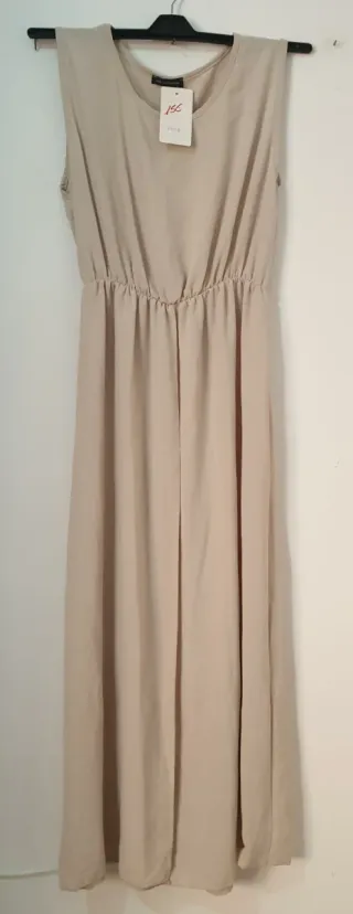 Vestido largo beige talla única