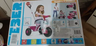 Triciclo niña rosa con manillar