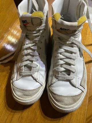 Nike Blazer Mid Zapatillas Blancas Plata