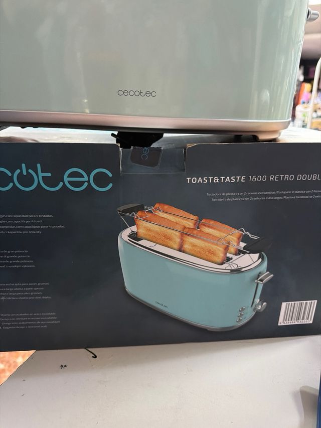 Cecotec Tostadora Toast&Taste 1600 Retro Azul