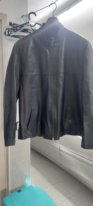 Chaqueta de Piel Napa Auténtica Negra