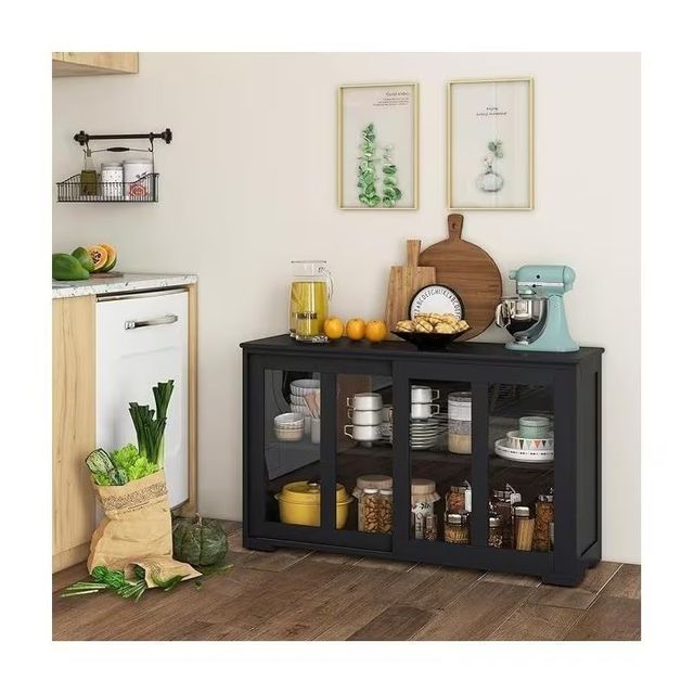 Cucina Comò con Porte in Vetro Sliding Comò con Co