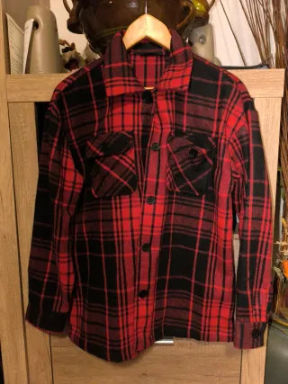 Sobrecamisa cuadros rojo y negro Talla SM