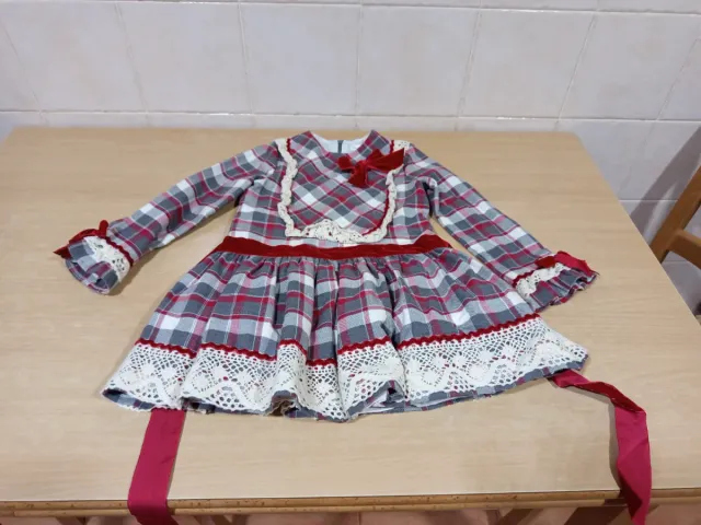Vestido niña cuadros talla 7