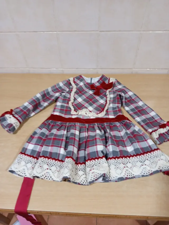 Vestido niña cuadros talla 7