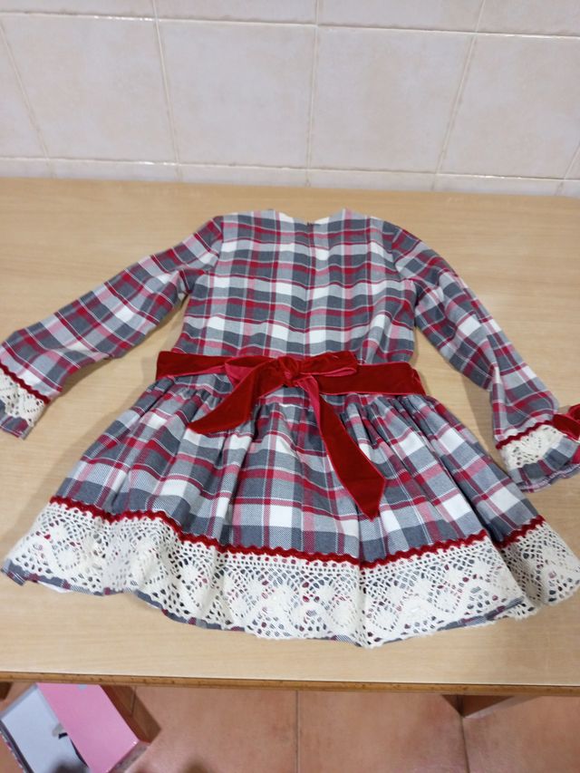 Vestido niña cuadros talla 7