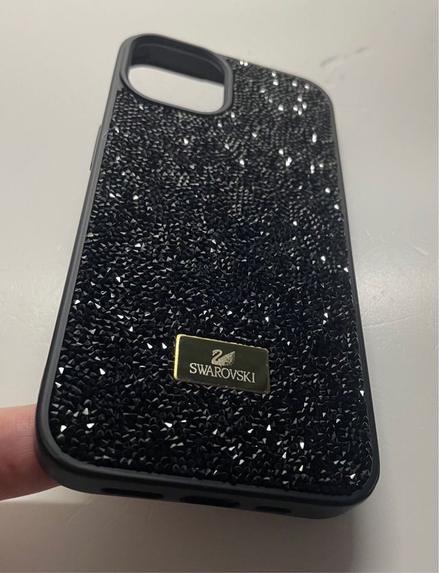 Funda Swarovski iPhone 14 Plus/15 Plus Negra