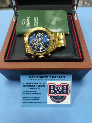 Reloj Jaguar Dorado y Azul J853