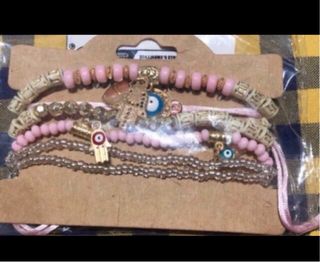 Pulsera Mal de Ojo Hamsa Turca Rosa