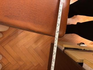 Silla antigua vintage madera y cuero