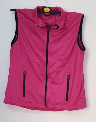 Chaleco rosa con cremallera talla L