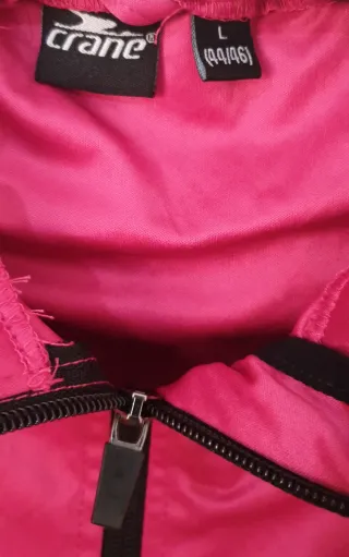 Chaleco rosa con cremallera talla L