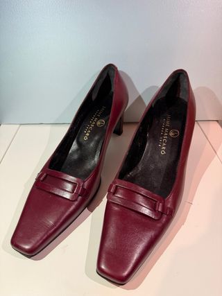 Zapatos tacón piel rojos Jaime Mascaro