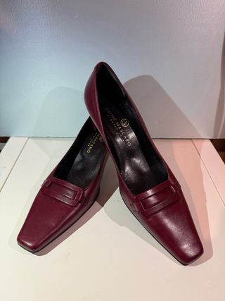 Zapatos tacón piel rojos Jaime Mascaro