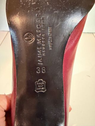 Zapatos tacón piel rojos Jaime Mascaro