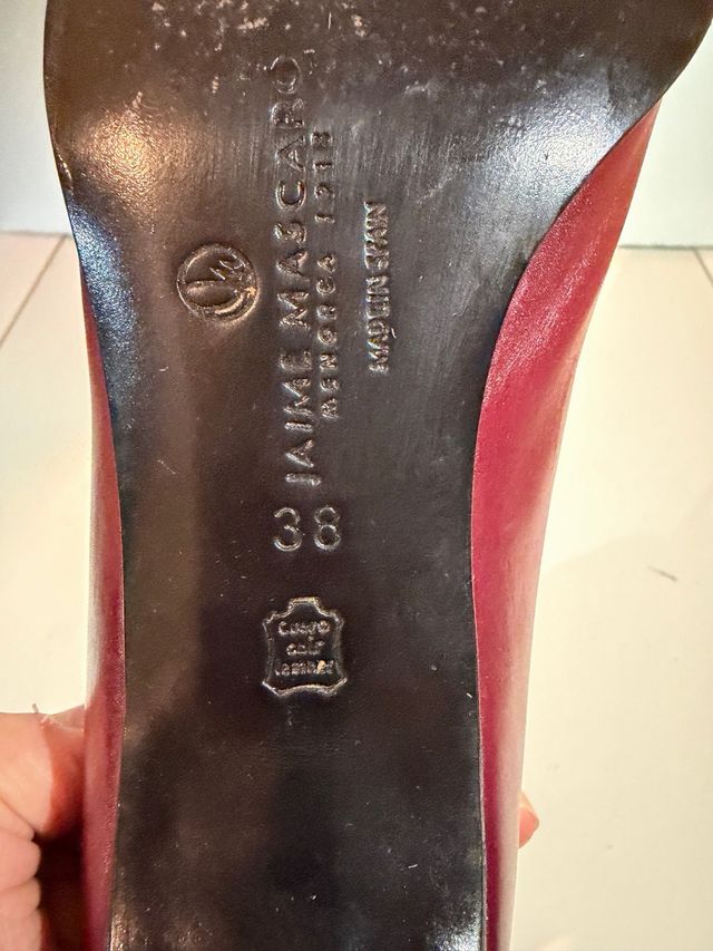 Zapatos tacón piel rojos Jaime Mascaro