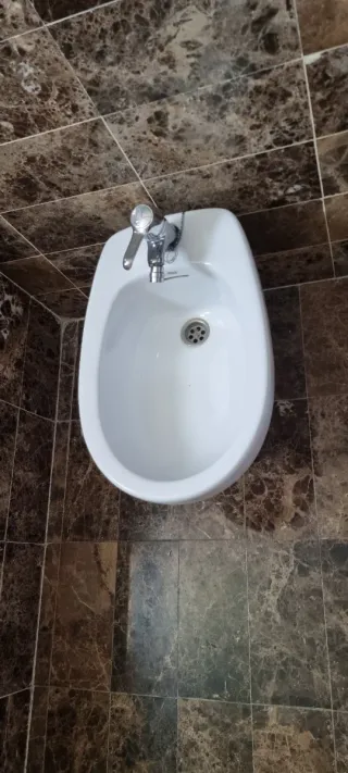 Inodoro y bidé de cerámica