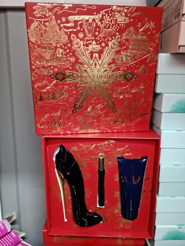 Perfume Carolina Herrera Mujer Set Zapato Negro