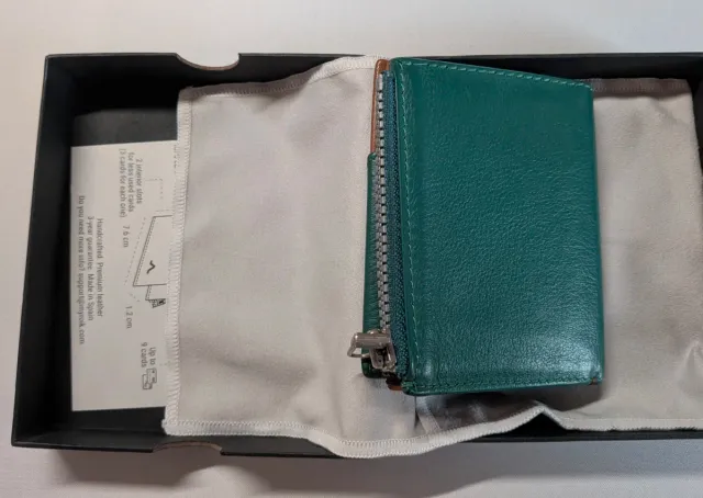 Cartera Roik Zip Coin Minimalista Negra