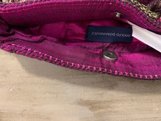 Bolso Adolfo Domínguez Morado y Dorado