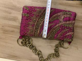 Bolso Adolfo Domínguez Morado y Dorado