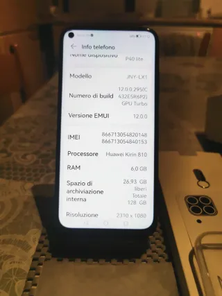 Huawei P40 lite Nero 128GB 6gb ram