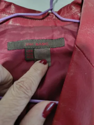 Chaqueta Zara Piel Roja