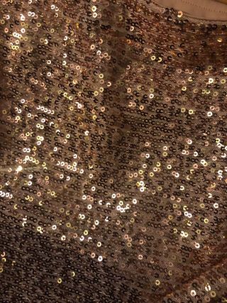 Falda Larga Fiesta Lentejuelas Doradas