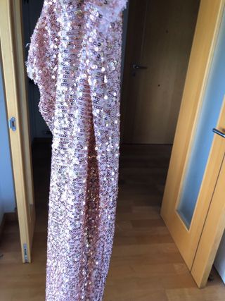 Falda Larga Fiesta Lentejuelas Doradas