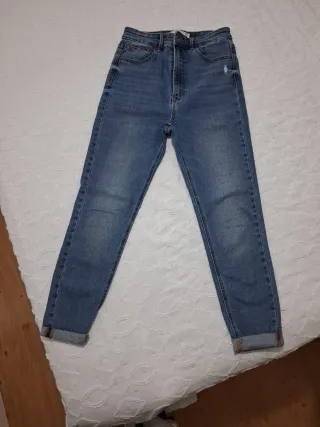 Pantalón Stradivarius Talla 38 Azul