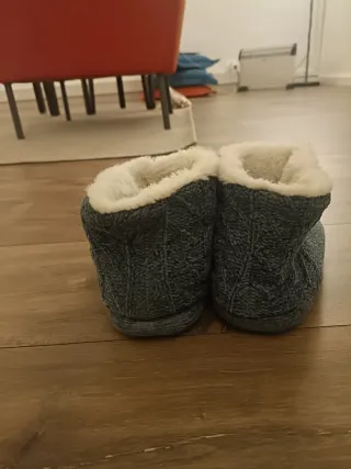 Pantuflas Botín Azul y Blanco