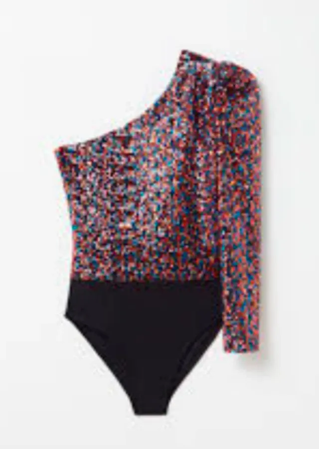 Body lentejuelas un hombro