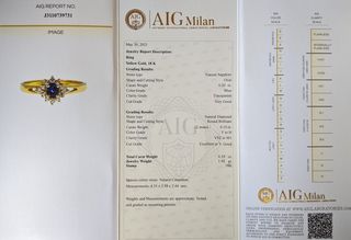 Anillo Oro 18K Zafiro Natural