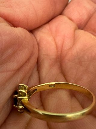 Anillo Oro 18K Zafiro Natural