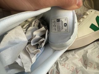 Zapatillas Veja Blancas y Verdes Mujer Nuevas