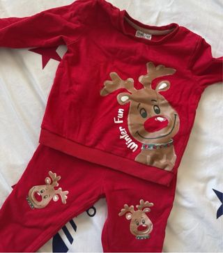 Conjunto Rebeca y Pantalón Reno Navidad