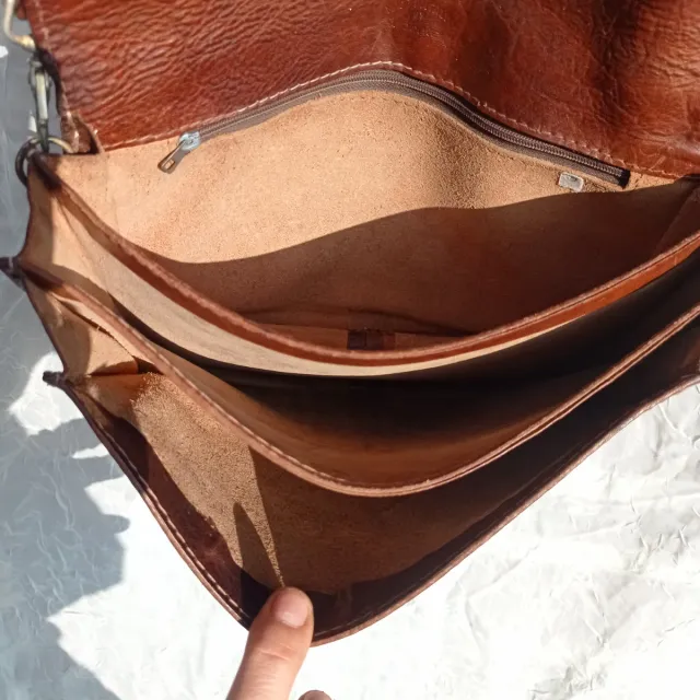 Borsa Tracolla Vintage The Bridge in Pelle Marrone