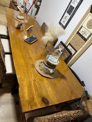 Mesa Roble Macizo 3m