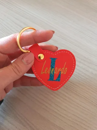 Portachiavi cuore similpelle