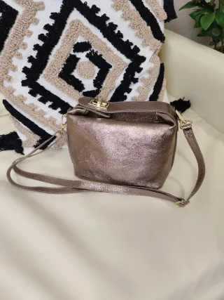 Bolso piel bronce