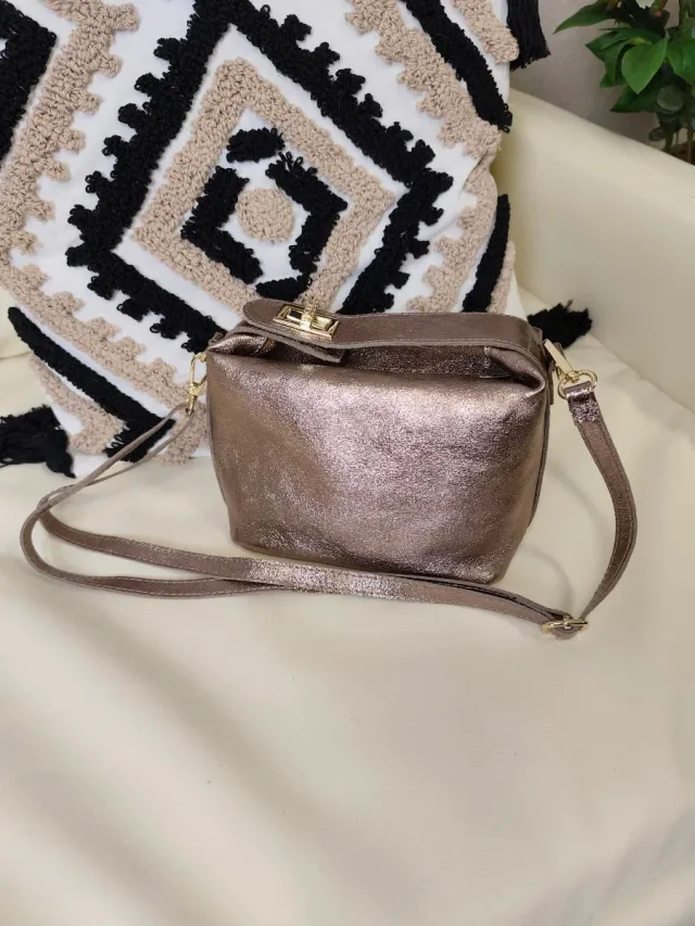 Bolso piel bronce