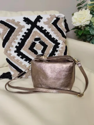 Bolso piel bronce