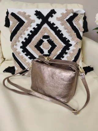Bolso piel bronce