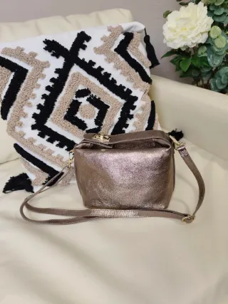 Bolso piel bronce