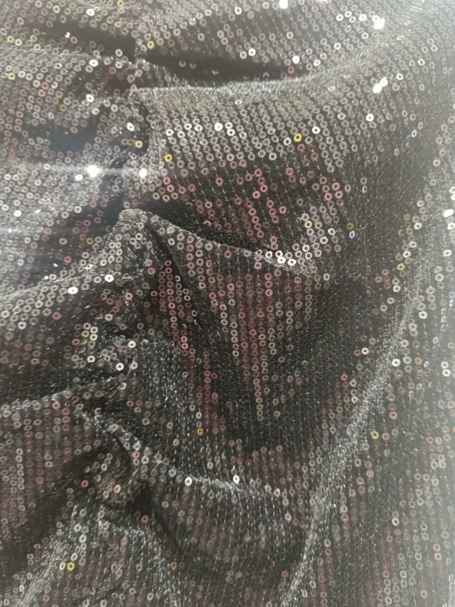 Minifalda lentejuelas Green Coast negra