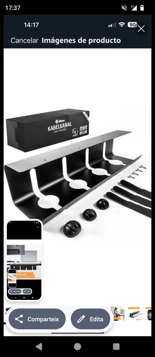 Soporte Cables Escritorio Kabelkanal